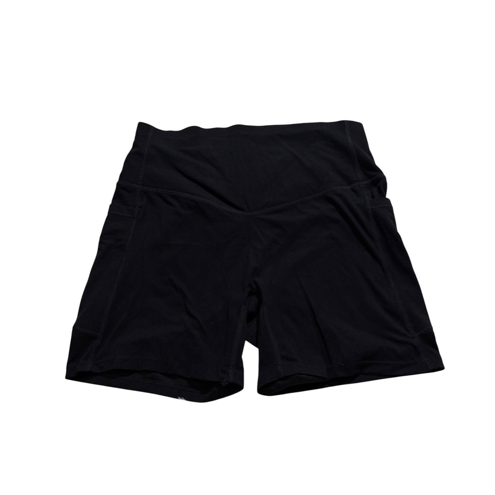 Halara Biker Shorts M Black High Waisted Pockets Athleisure Run Yoga Workout
